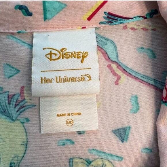 DISNEY LITTLE MERMAID Flounder & Sebastian Tie TOP Size Med - Picture 6 of 7